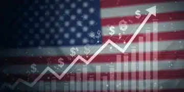 Detailed economic chart showing US GDP growth projections for Q1 2025