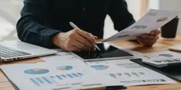 Financial professional analyzing investment data to identify underperforming assets