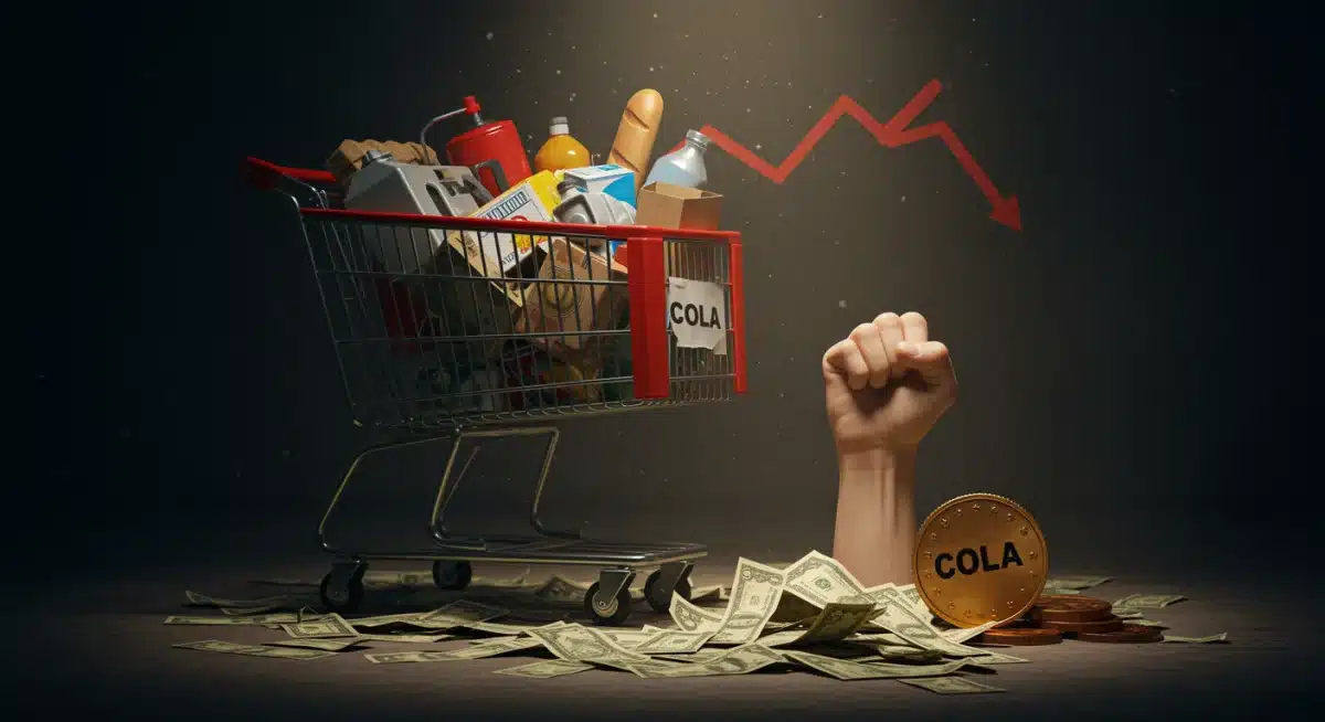 Chart depicting rising inflation rates, emphasizing cost of living increase.