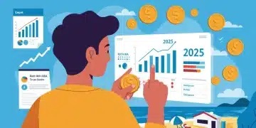 Illustration of person reviewing Roth IRA 2025 financial dashboard