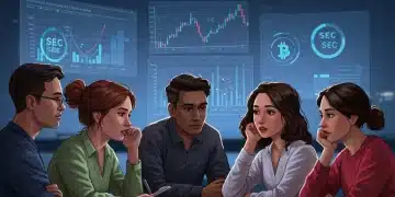 Retail investors analyzing SEC regulatory changes on a digital interface by mid-2025