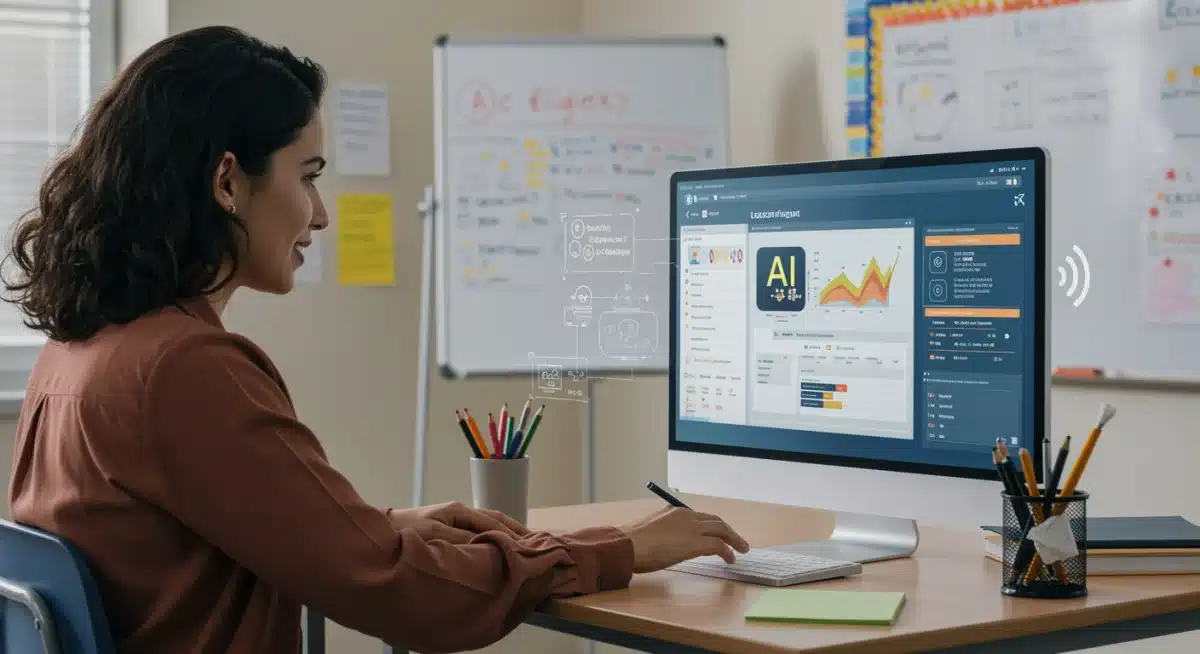 AI assistant aiding a K-12 teacher in lesson planning and curriculum development.