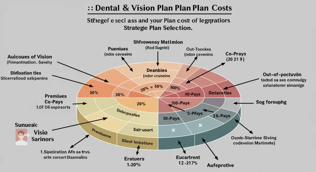 Infographic showing dental and vision plan costs, deductibles, and co-pays for 2026.