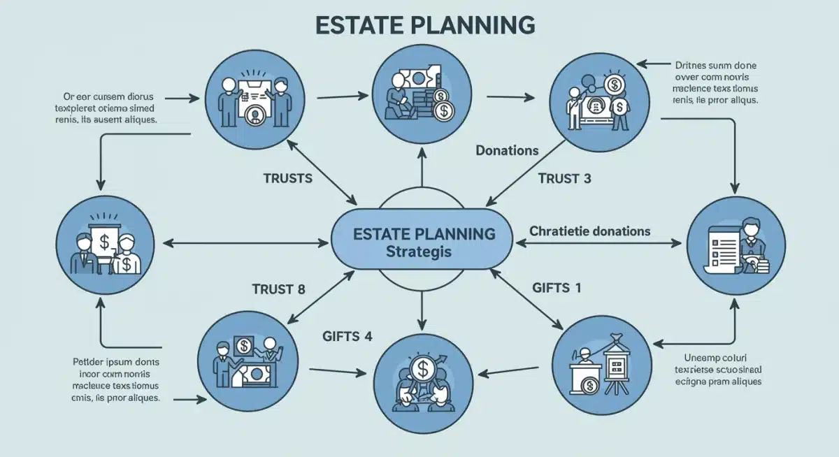Infographic detailing various estate planning strategies for tax savings