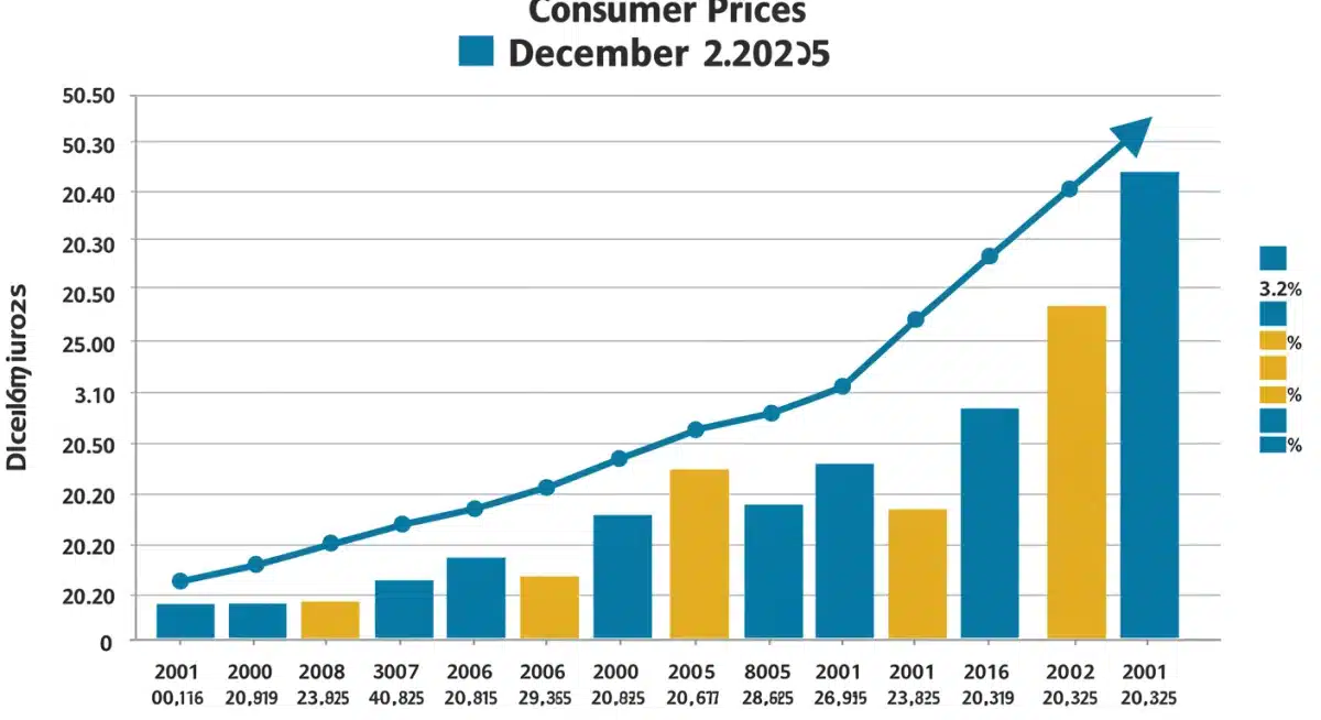 Bar chart illustrating 3.2% inflation rate from December 2025 CPI report.