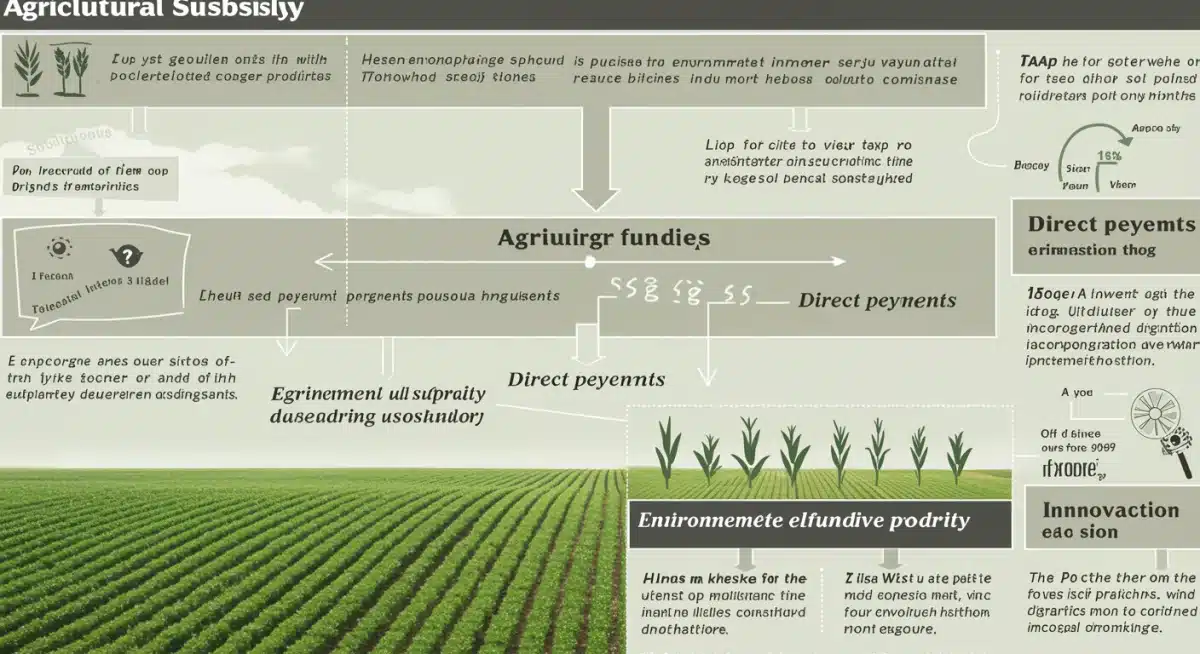 Infographic illustrating the shift in agricultural subsidy allocations and priorities.