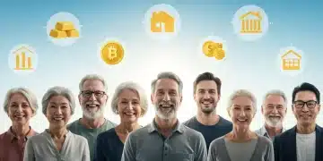 Diverse investors confidently planning for a secure retirement with alternative investments.