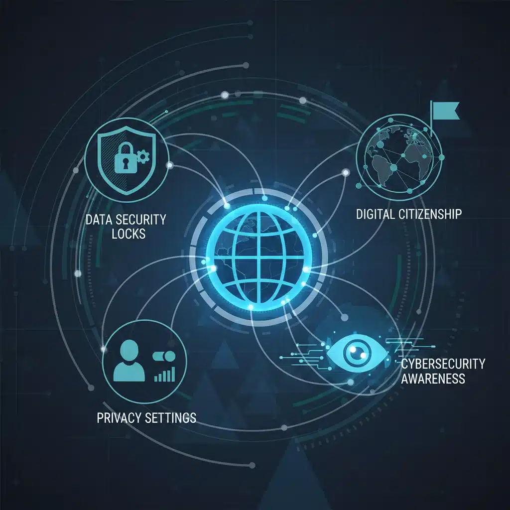 Visualizing digital citizenship and cybersecurity concepts