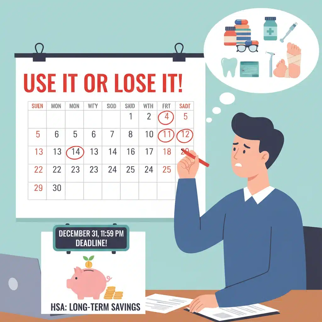 Person planning FSA spending before year-end deadline