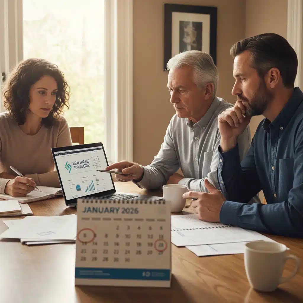 Family discussing federal employee healthcare options for 2026 changes