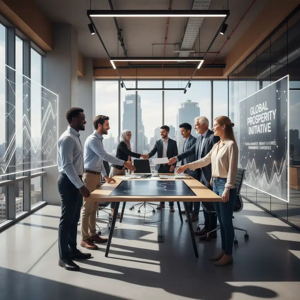 Diverse professionals collaborating in an office, representing a stable job market and employment opportunities.