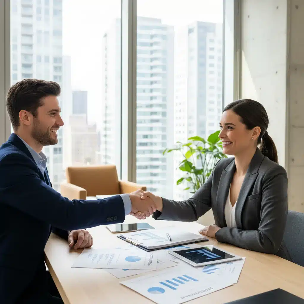 Financial advisor explaining personalized retirement savings strategy to a client.