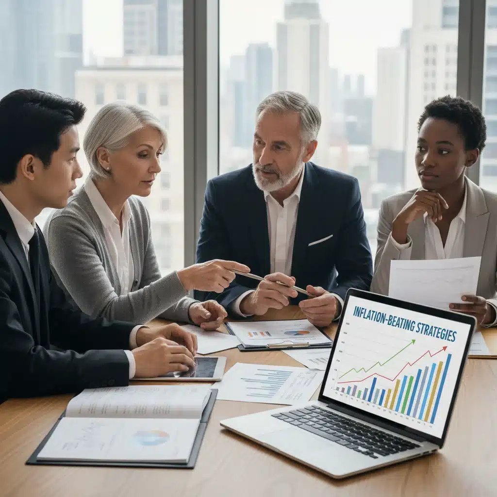 Investors discussing strategic financial planning against inflation