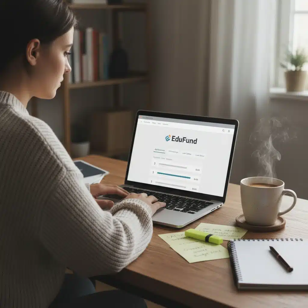 Navigating online financial aid portal for educational funding