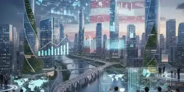 Futuristic view of US economic policy debates and their impact on the nation's financial future